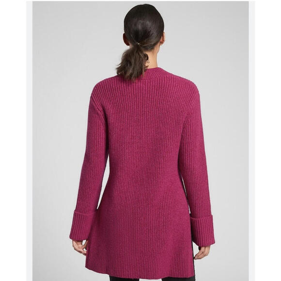 NWT Athleta Ribbed V-Neck Sweater - Shasta Neck Design - Picture 2 of 8